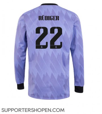 Real Madrid Antonio Rudiger #22 Borta Matchtröja 2022-23 Långärmad